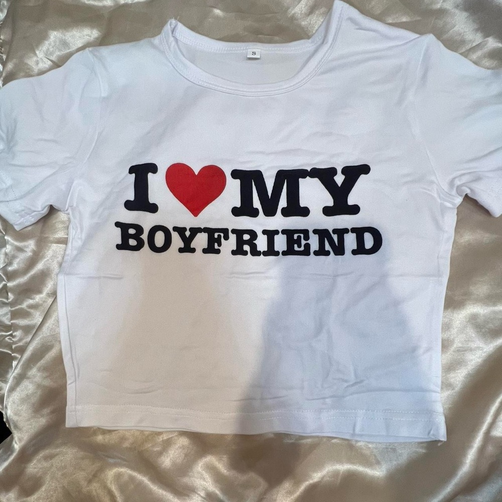 I Love My Boyfriend' Crop Top